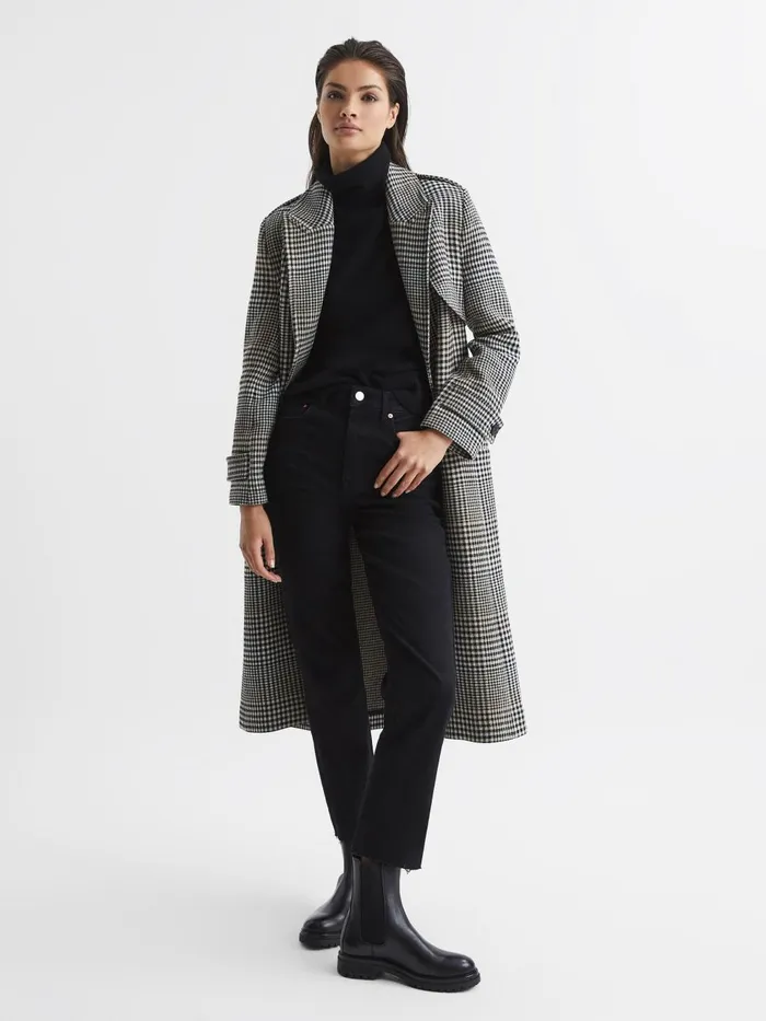 Women Reiss Boots Thea Boots Leather Pull On Chelsea Boots Black