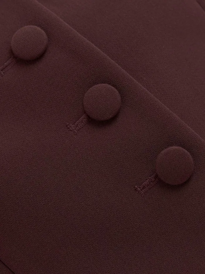Women Reiss Brands Square Neck Waistcoat Mahogany
