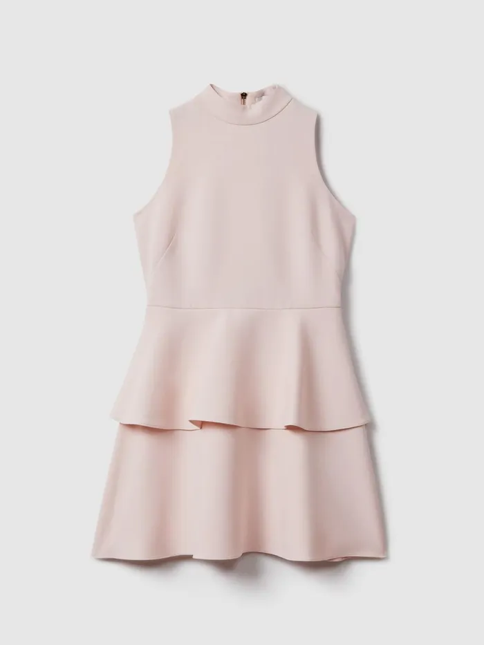 Women Reiss Brands Tiered Mini Dress Pale Pink