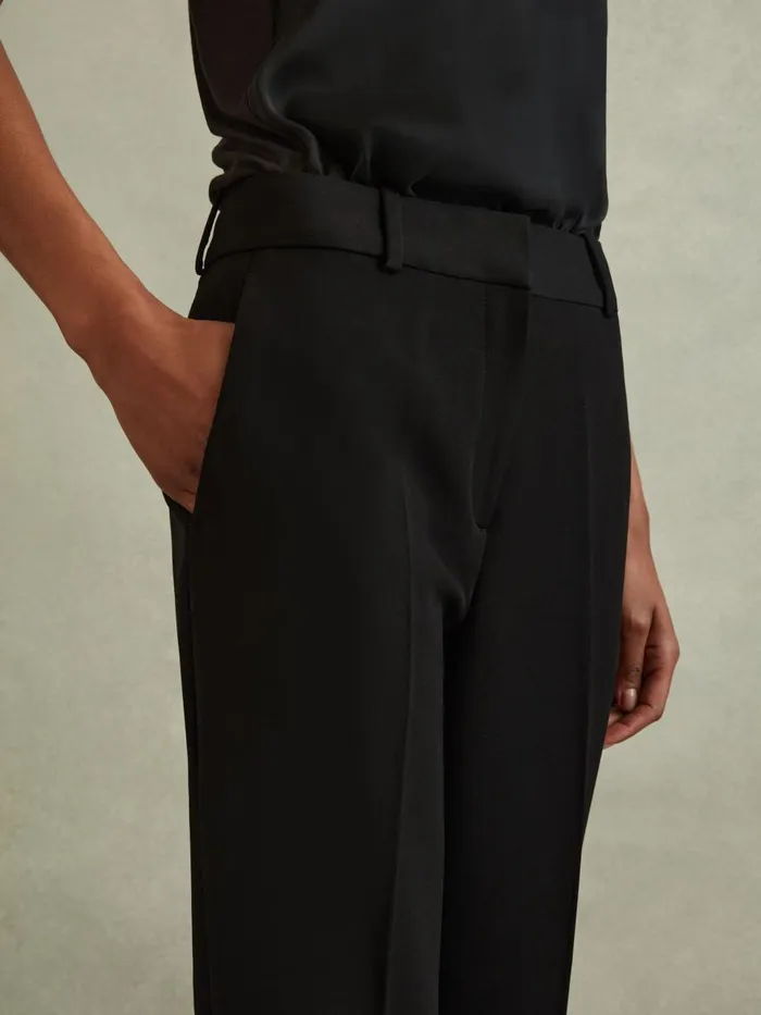 Women Reiss Pants Gabi Slim Fit Suit Trousers Black