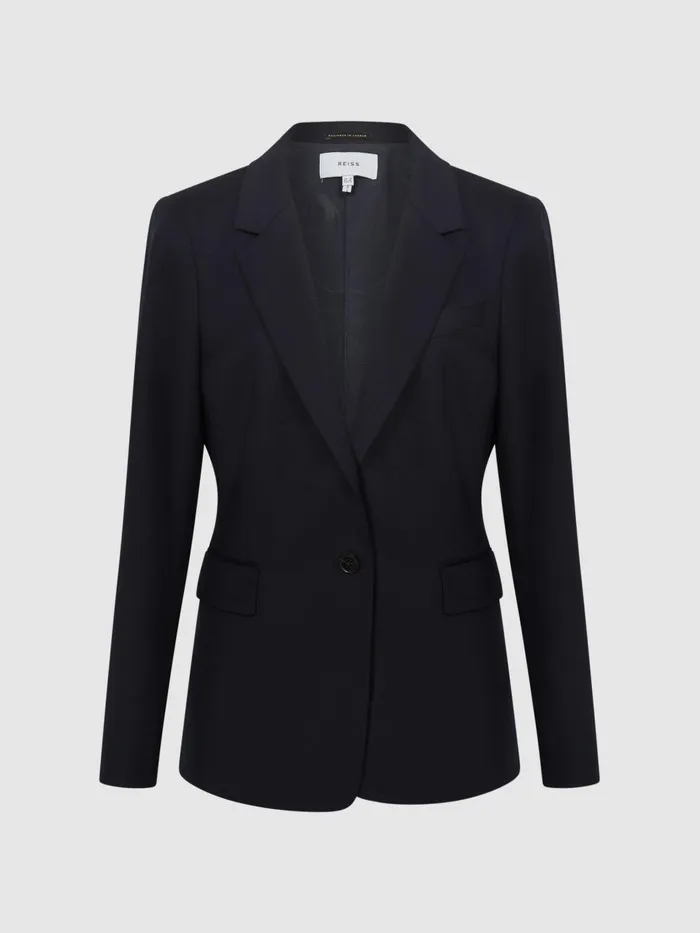 Women Reiss Suits and Tailoring Haisley Single Breasted Suit Blazer Navy