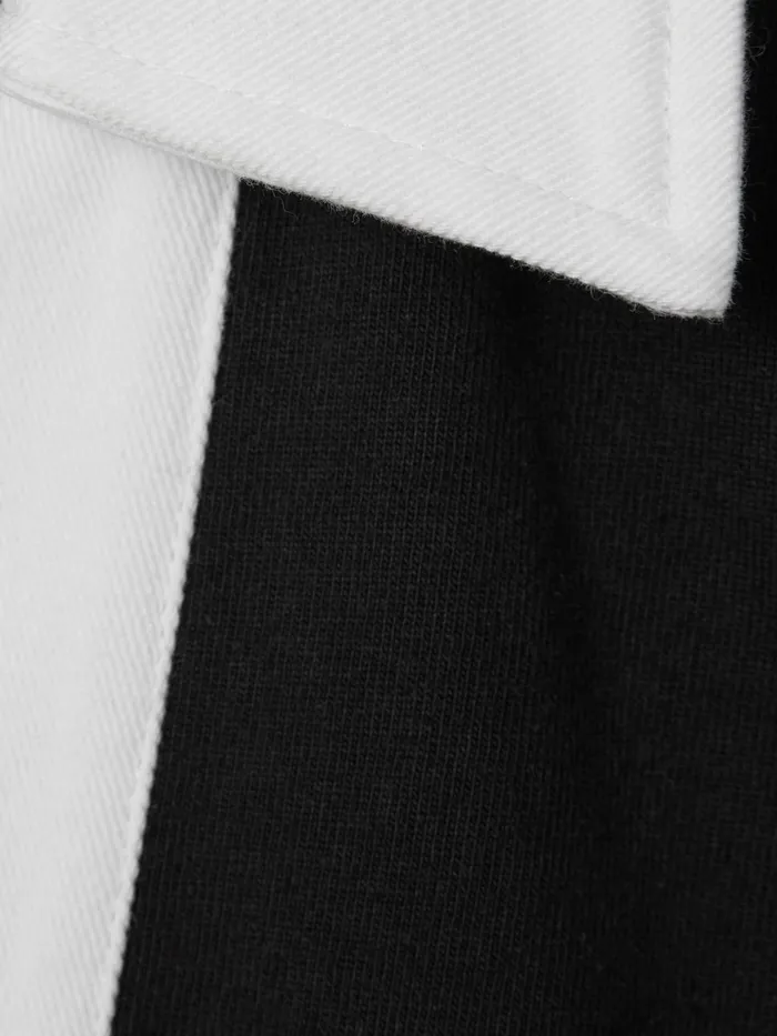 Women Reiss Sweats Hoodies and Joggers Aspen Oversized Cotton Open Collar Jumper Blackwhite