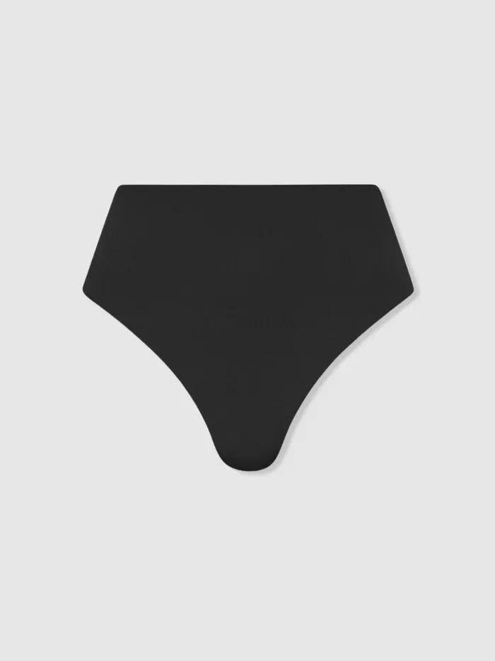 Women Reiss Swimwear Born High Rise Bikini Bottoms Black