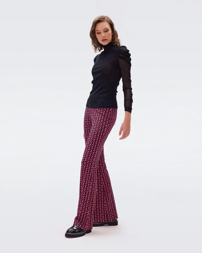 Women Remy Top Black DVF Tops