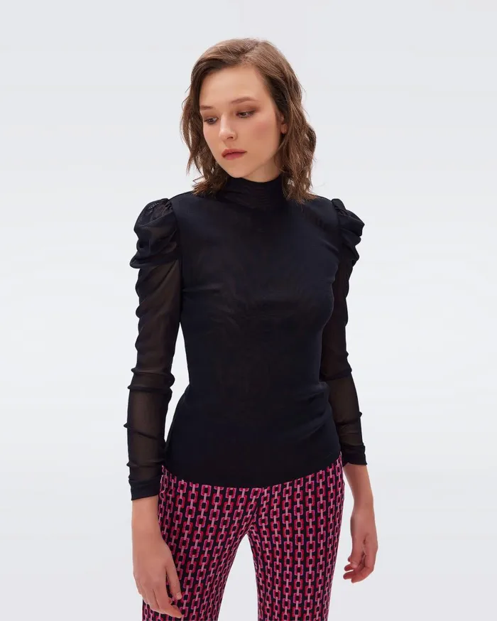 Women Remy Top Black DVF Tops Women Remy Top Black DVF Tops
