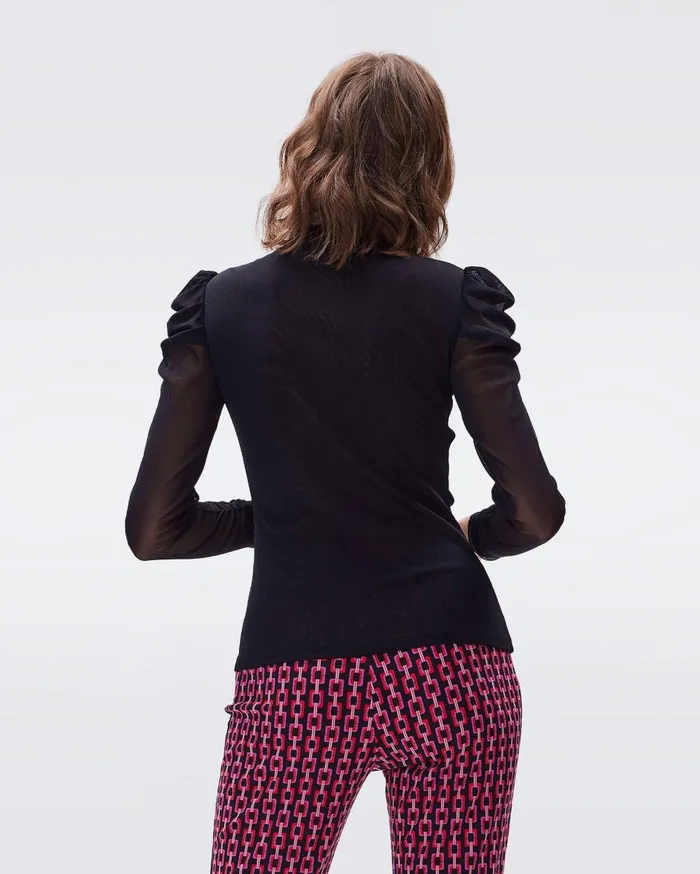 Women Remy Top Black DVF Tops Women Remy Top Black DVF Tops