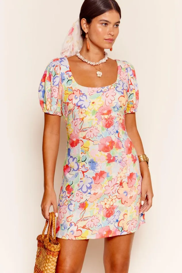 Women RIXO All Clothing Anandi Mini Dress Goan Floral Multi