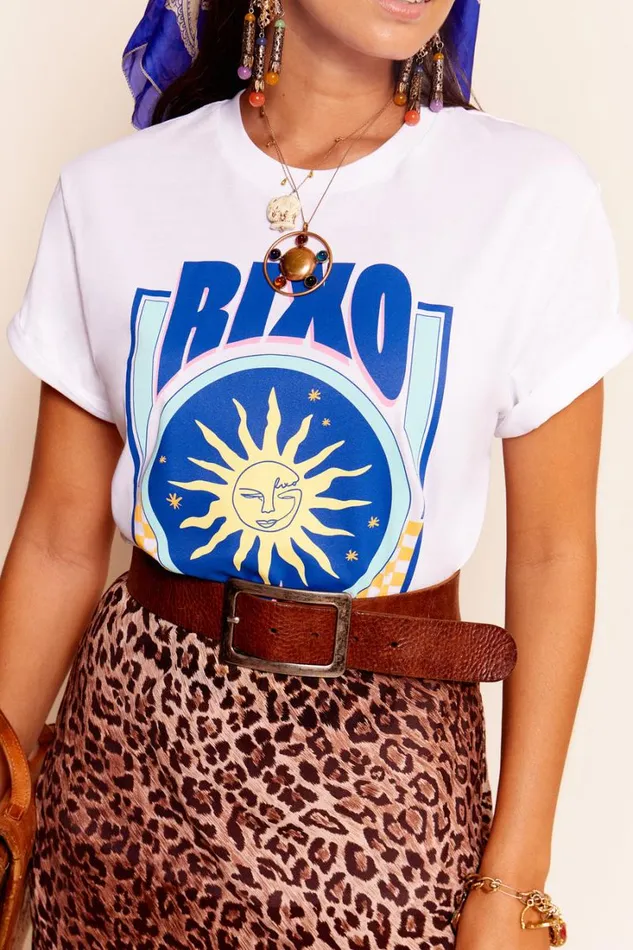Women RIXO All Clothing Evora Cotton TShirt New York White