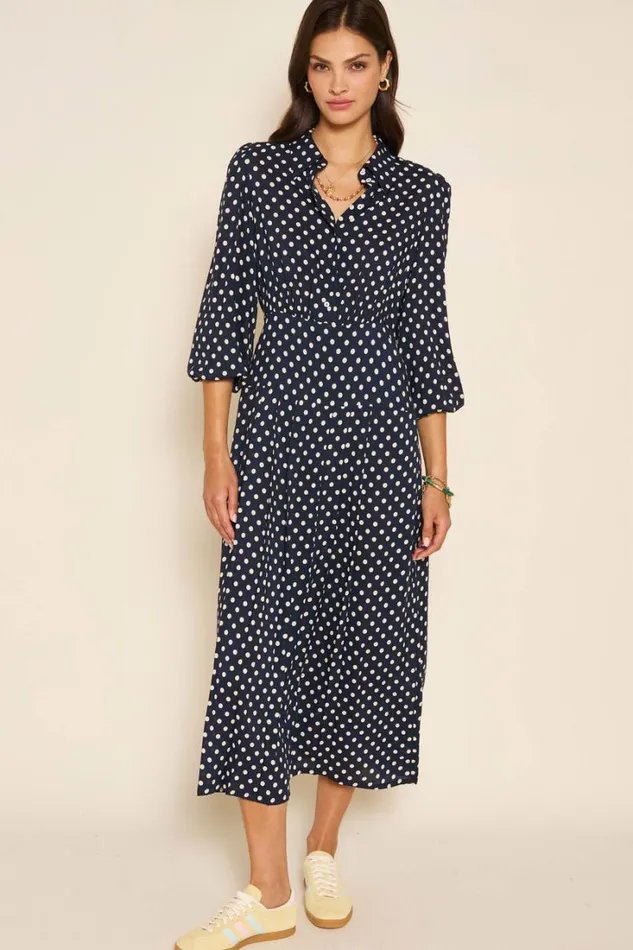Women RIXO All Clothing Izzy Shirt Dress Runway Spot Navy
