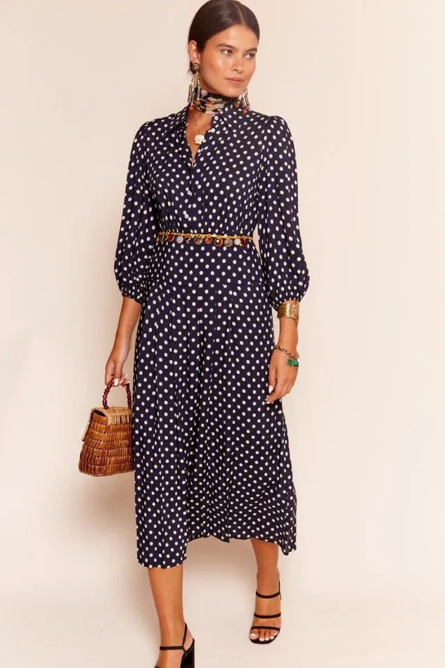Women RIXO All Clothing Izzy Shirt Dress Runway Spot Navy