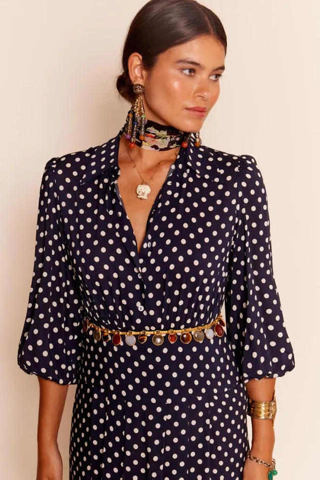 Women RIXO All Clothing Izzy Shirt Dress Runway Spot Navy