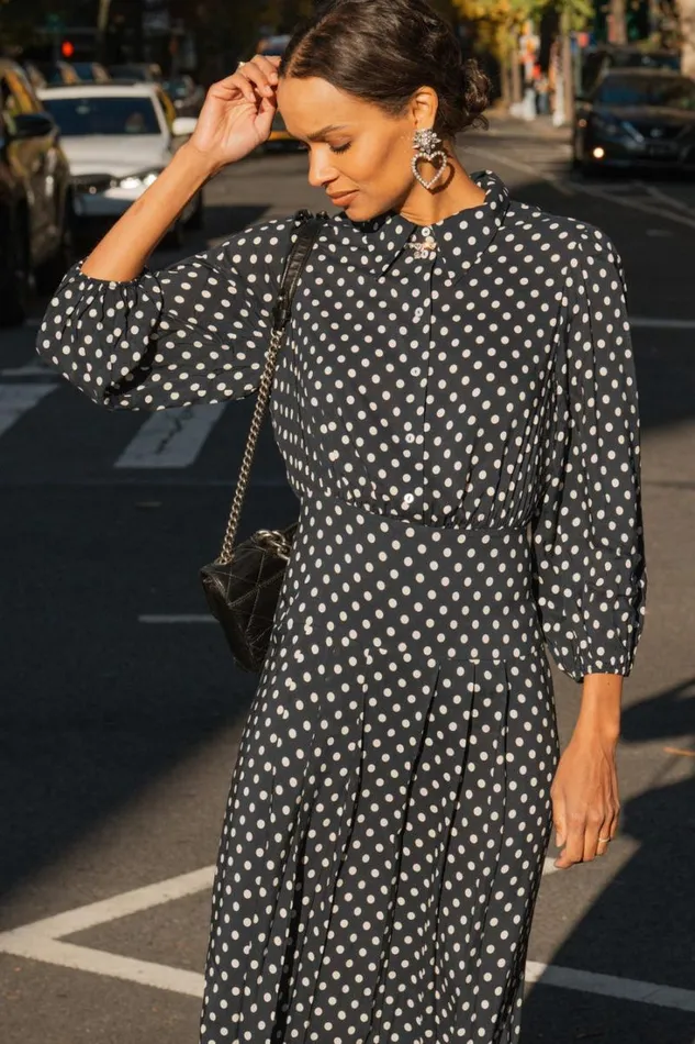 Women RIXO All Clothing Izzy Shirt Dress Runway Spot Navy