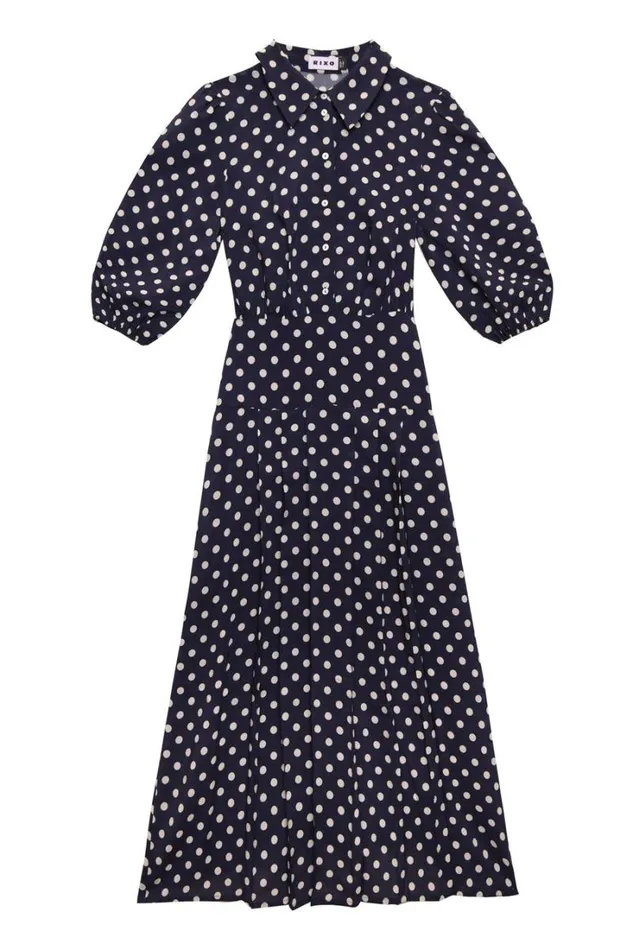 Women RIXO All Clothing Izzy Shirt Dress Runway Spot Navy