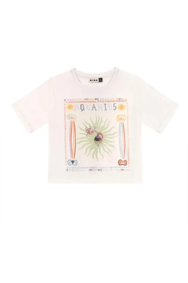 Women RIXO Extended Sizing Ria Zodiac TShirt Aquarius