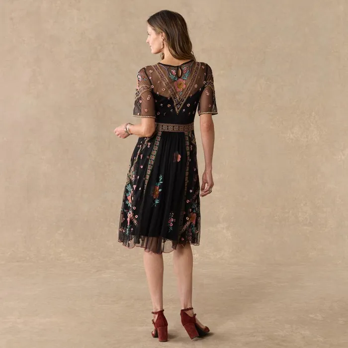 Women Roxanna Mesh Dress Onyx Sundance Catalog Dresses and Jumpsuits Women Roxanna Mesh Dress Onyx Sundance Catalog Dresses and Jumpsuits