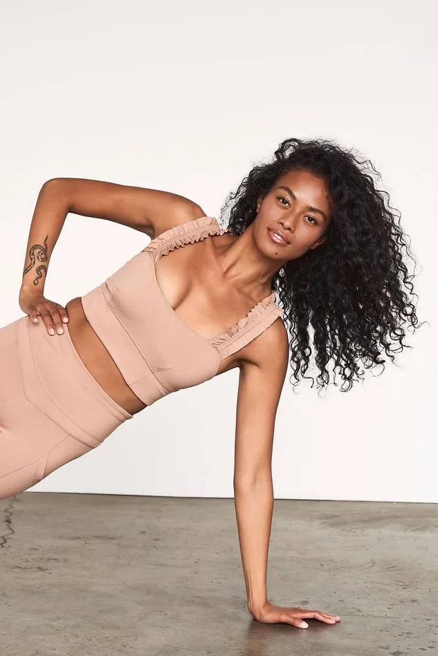 Women Sports Bras Free People Stay Centered Bra Iced Coffee