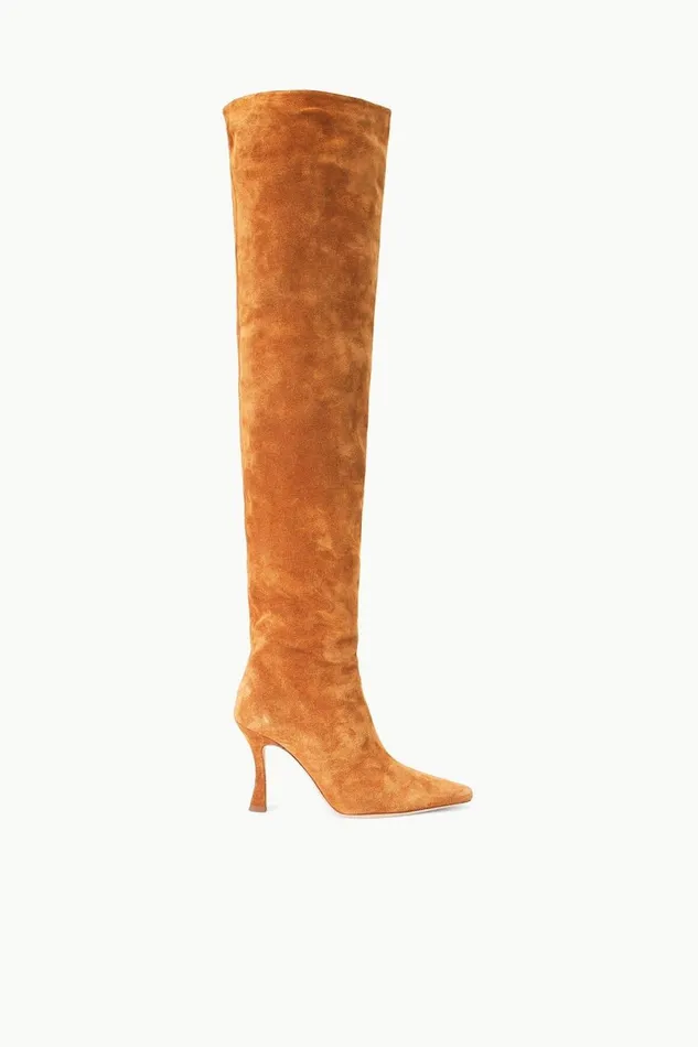 Women STAUD Boots CAMI OVER THE KNEE BOOT TAN SUEDE