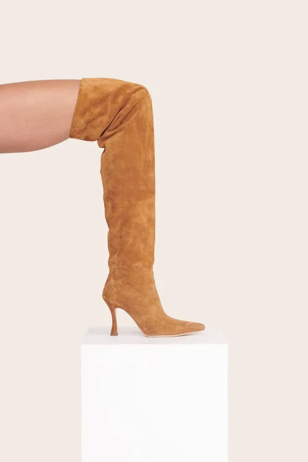 Women STAUD Boots CAMI OVER THE KNEE BOOT TAN SUEDE Women STAUD Boots CAMI OVER THE KNEE BOOT TAN SUEDE