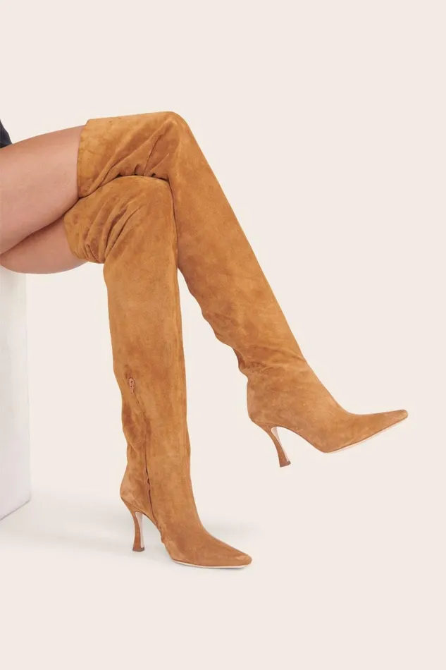 Women STAUD Boots CAMI OVER THE KNEE BOOT TAN SUEDE Women STAUD Boots CAMI OVER THE KNEE BOOT TAN SUEDE