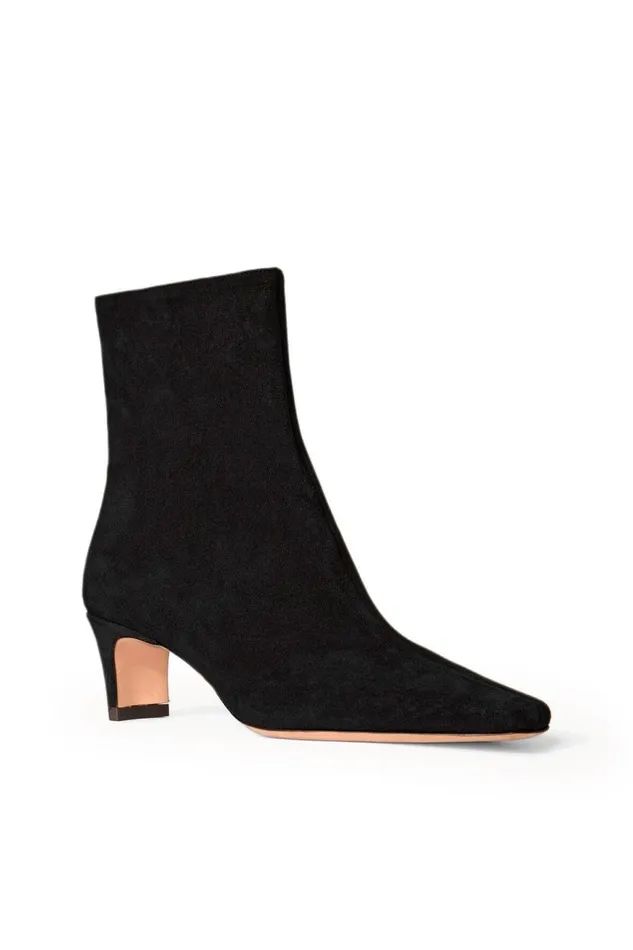 Women STAUD Boots WALLY ANKLE BOOT BLACK SUEDE