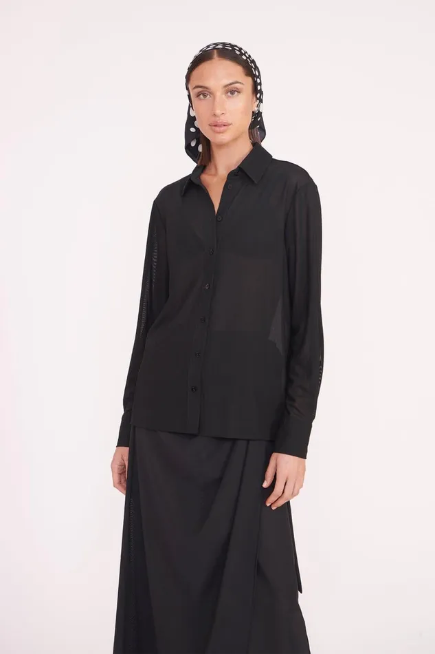 Women STAUD Cover Ups MIRIAM COVERUP TOP BLACK