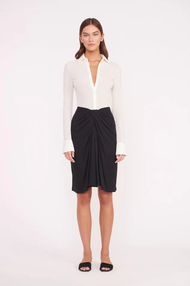 Women STAUD Dresses BRENDAN DRESS WHITE BLACK