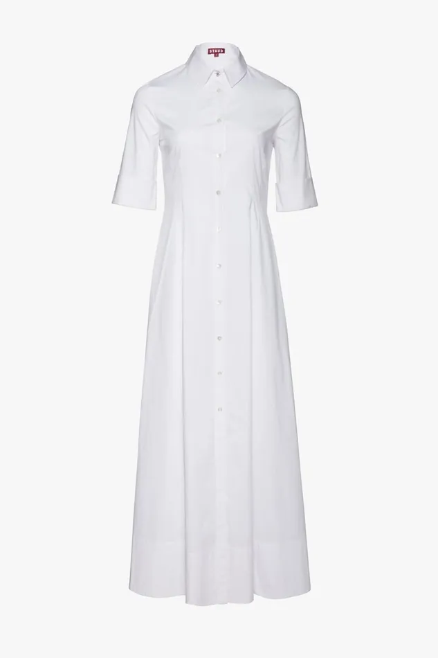 Women STAUD Dresses JOAN MAXI DRESS WHITE