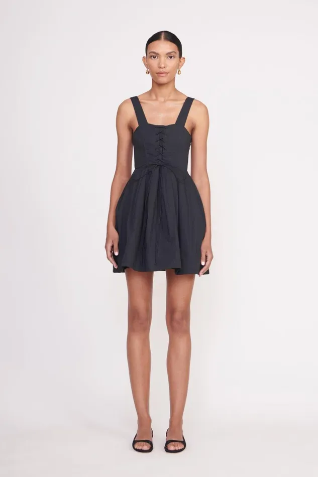 Women STAUD Dresses MINI SUTTON DRESS BLACK