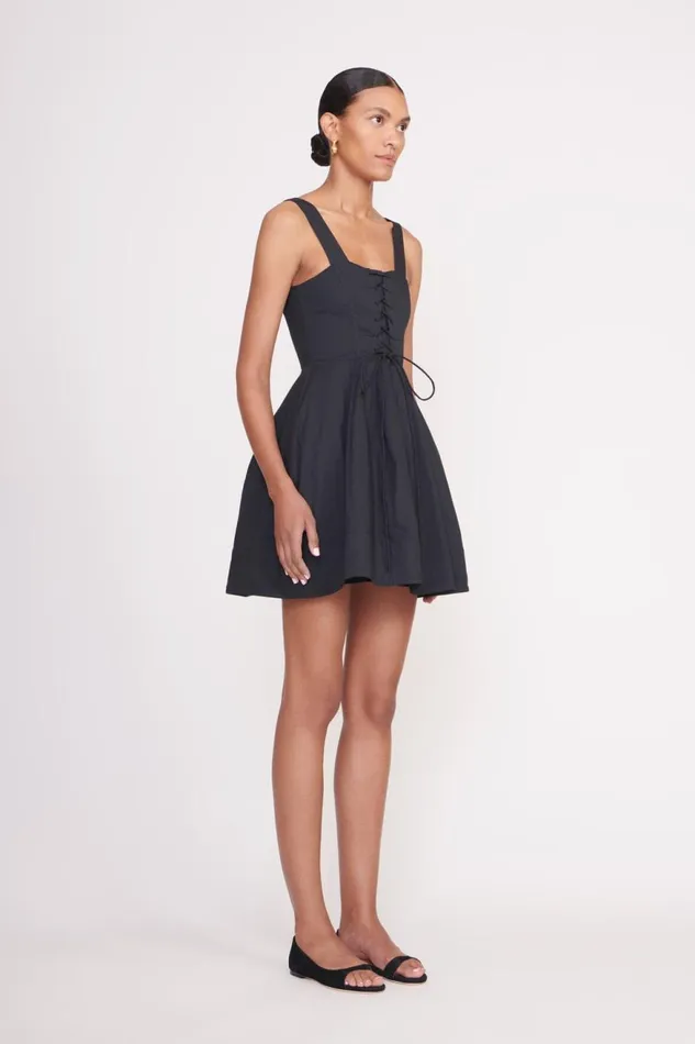 Women STAUD Dresses MINI SUTTON DRESS BLACK