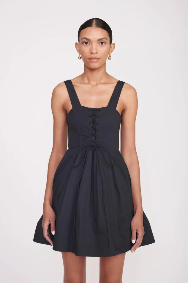 Women STAUD Dresses MINI SUTTON DRESS BLACK
