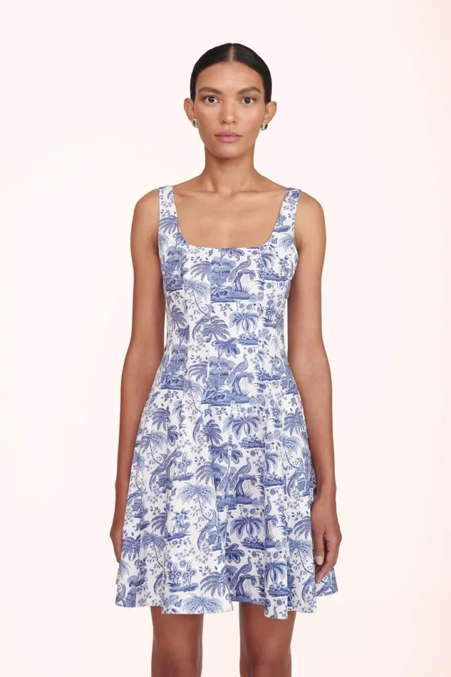Women STAUD Dresses MINI WELLS DRESS BLUE TOILE