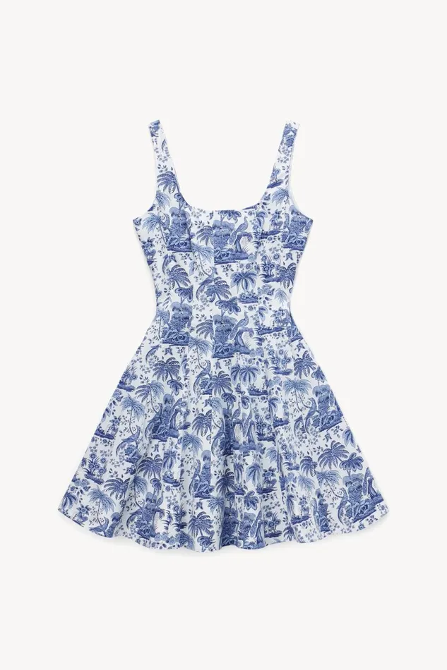 Women STAUD Dresses MINI WELLS DRESS BLUE TOILE