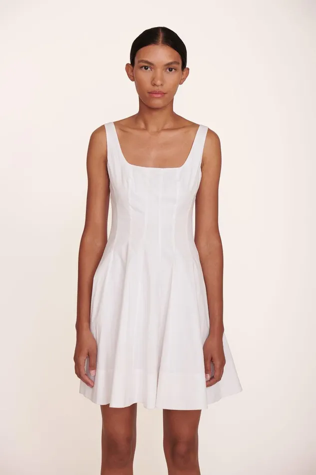 Women STAUD Dresses MINI WELLS DRESS WHITE