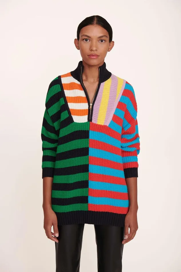 Women STAUD Knits HAMPTON SWEATER CABANA STRIPE MULTI
