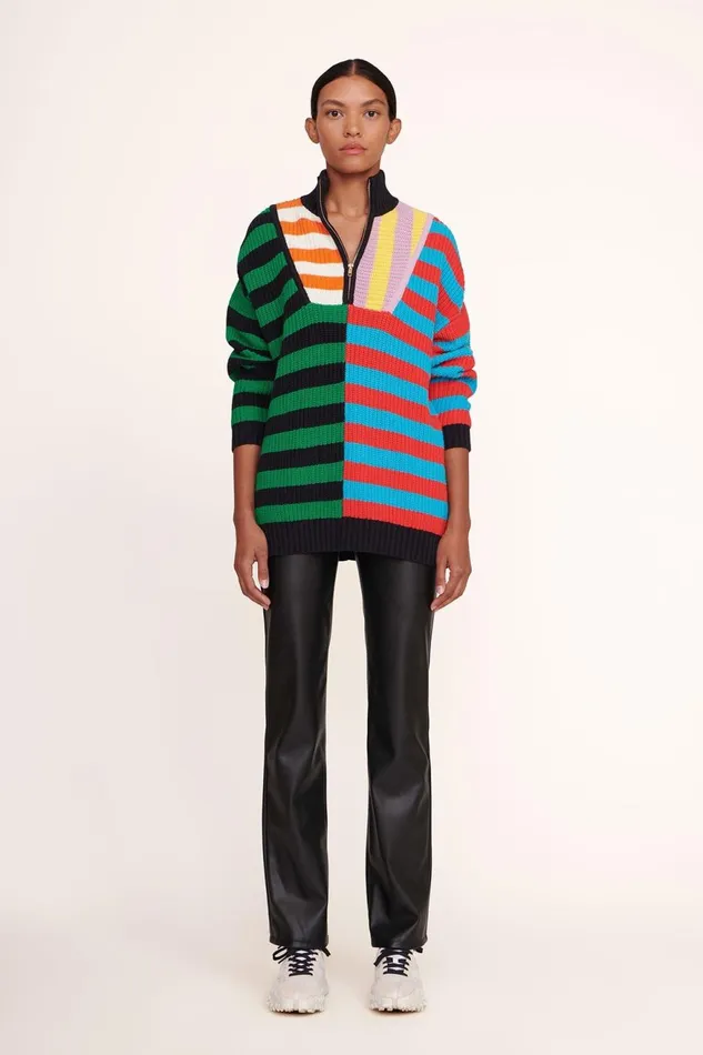 Women STAUD Knits HAMPTON SWEATER CABANA STRIPE MULTI