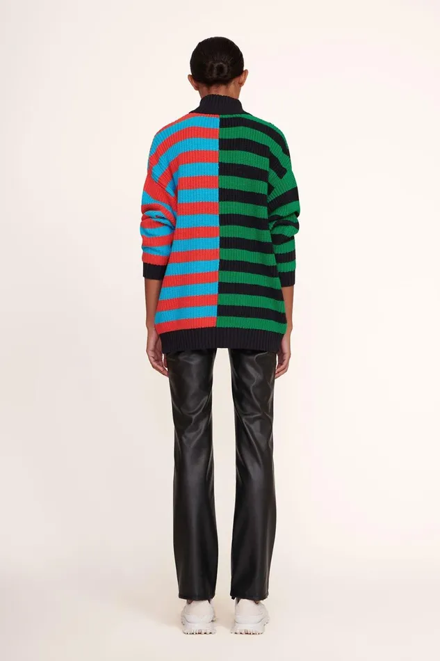 Women STAUD Knits HAMPTON SWEATER CABANA STRIPE MULTI