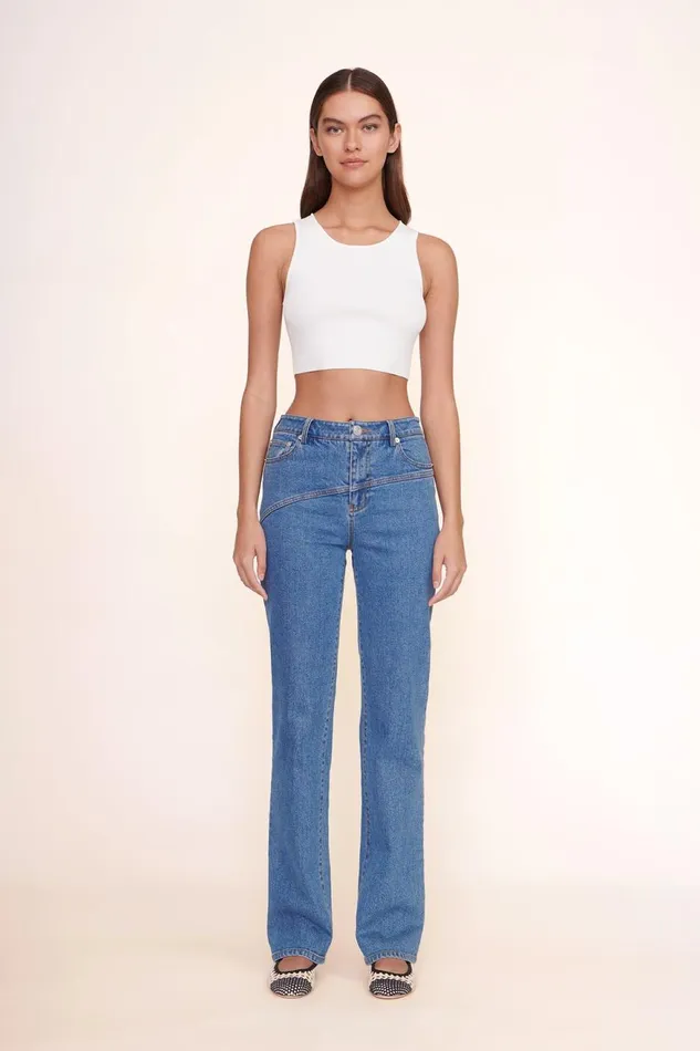 Women STAUD Knits NOOR TOP WHITE