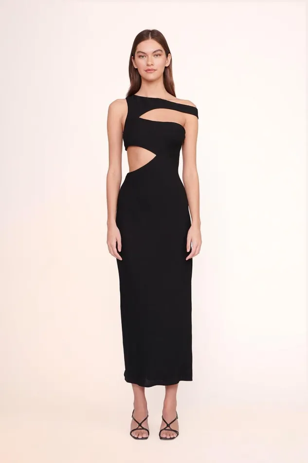 Women STAUD Occasion Dresses PRISMATIC DRESS BLACK