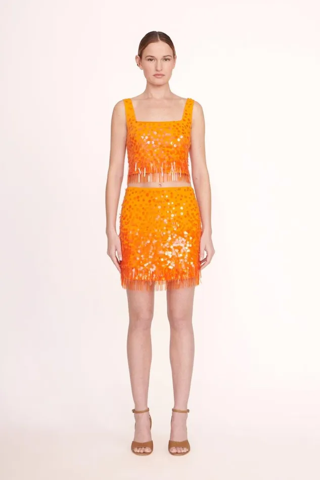 Women STAUD Occasion Dresses REBECCA SKIRT PAPAYA