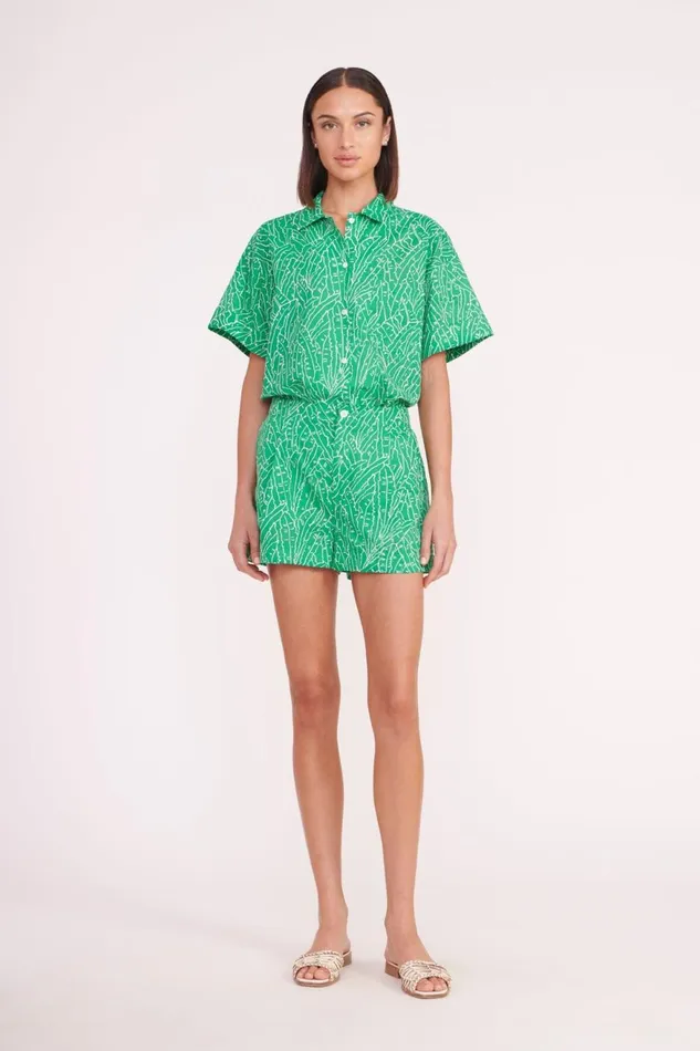 Women STAUD Pants and Shorts ZOEY SHORT GREEN PALM Women STAUD Pants and Shorts ZOEY SHORT GREEN PALM