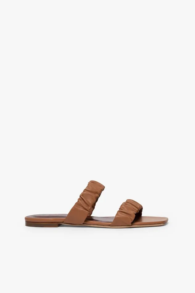 Women STAUD Sandals MAYA RUCHED SANDAL TAN