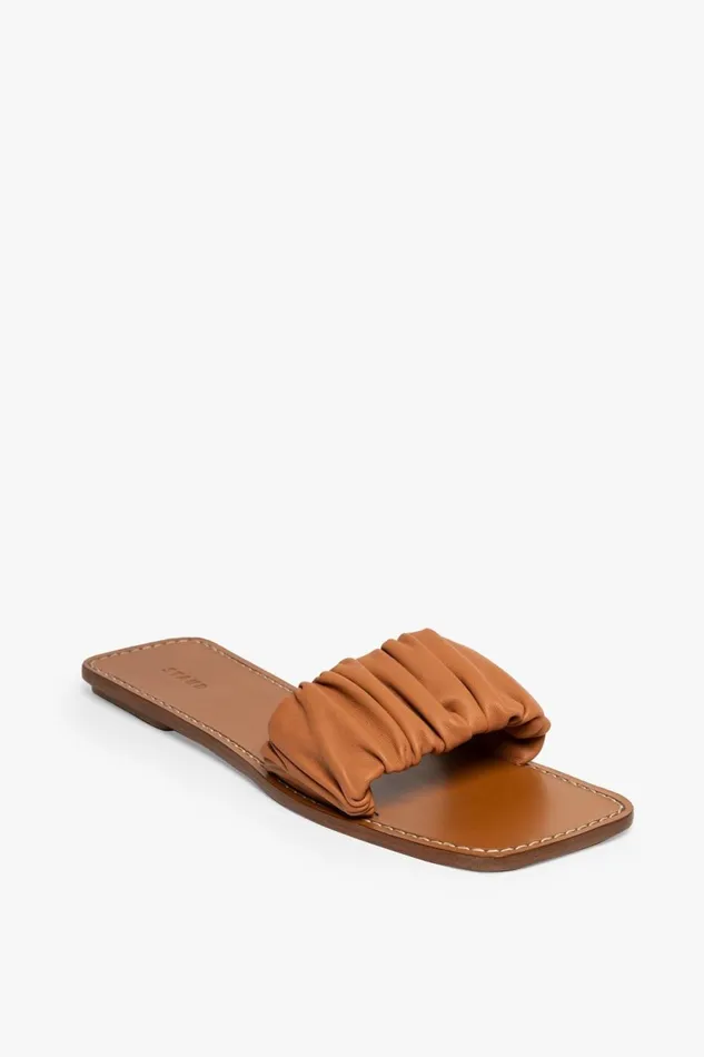 Women STAUD Sandals NINA RUCHED SANDAL TAN