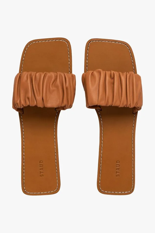 Women STAUD Sandals NINA RUCHED SANDAL TAN