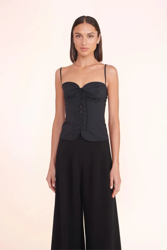 Women STAUD Tops EMERY TOP BLACK