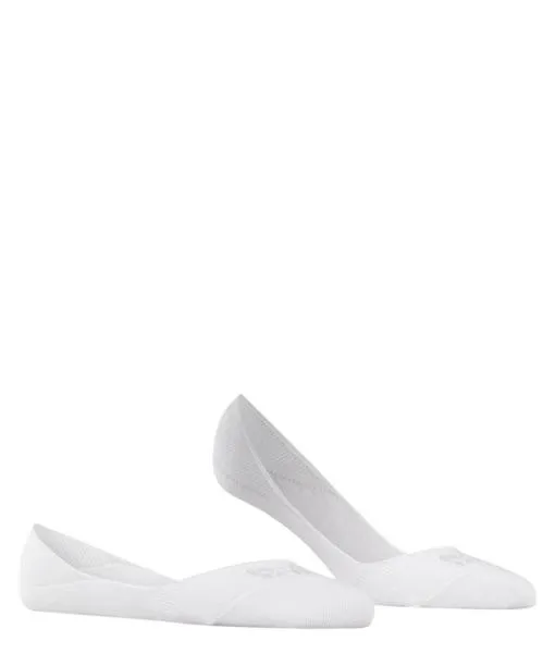 Women Step Medium Cut Box Women No Show Socks White FALKE No Show Socks