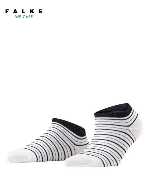 Women Stripe Shimmer Women Sneaker Socks White FALKE Ankle Socks