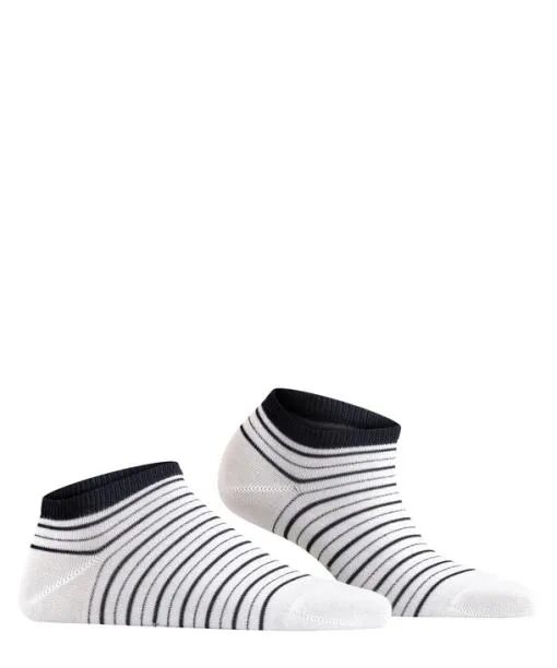 Women Stripe Shimmer Women Sneaker Socks White FALKE Ankle Socks