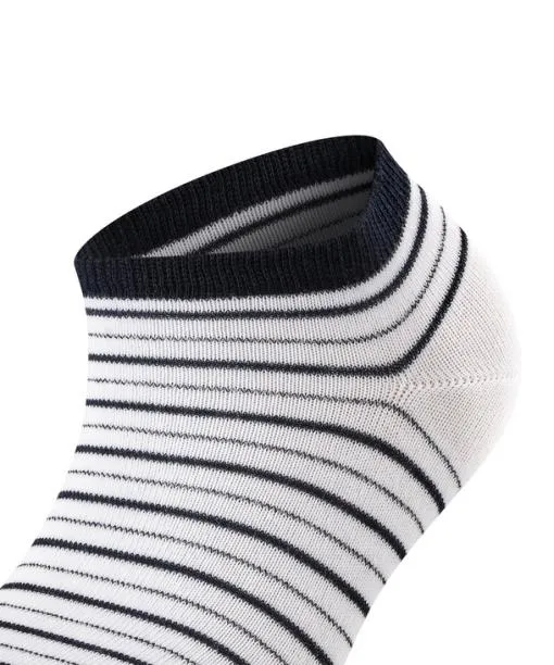 Women Stripe Shimmer Women Sneaker Socks White FALKE Ankle Socks