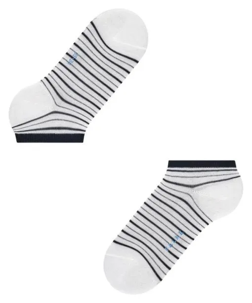 Women Stripe Shimmer Women Sneaker Socks White FALKE Ankle Socks