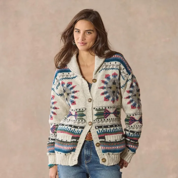 Women Sunburst Cardigan Light Natural Sundance Catalog Sweaters Women Sunburst Cardigan Light Natural Sundance Catalog Sweaters